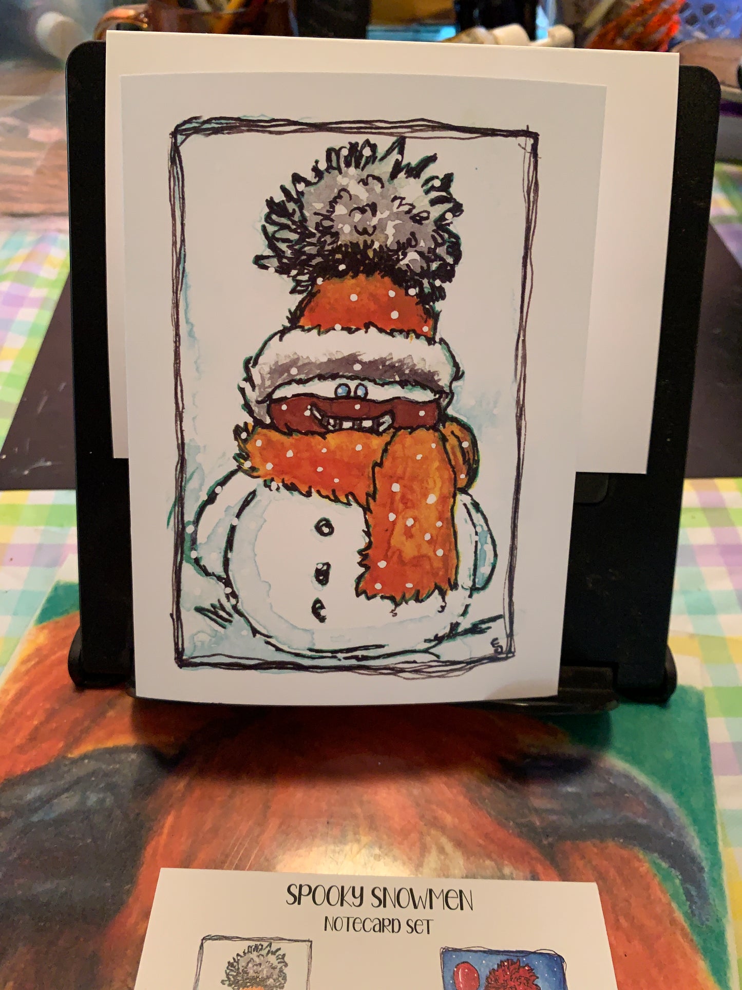 Spooky Snowmen Card Stationary Set