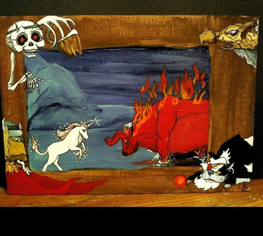 Last Unicorn Fights the Bull with Villian Frame
